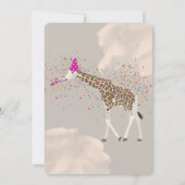 Birthday party over Giraffe die Safari Animals koo Kaart (Achterkant)