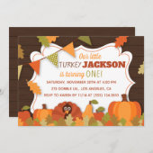 Birthday party over het kleine Turkije van kindere Kaart (Voorkant / Achterkant)