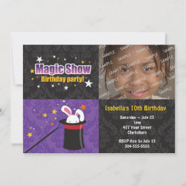 Birthday party over het konijn van de Magicaanse m Kaart