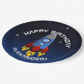 Birthday party over laatste off Rocket Shif Papieren Bordje (Gekanteld)