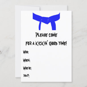 Birthday party over Martial Arts Blue Belt Kaart