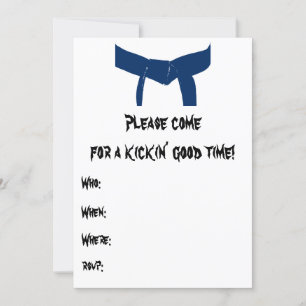 Birthday party over Martial Arts Blue Belt Kaart