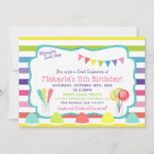 Birthday party over snoep Party Sweet Shop Kaart (Voorkant)