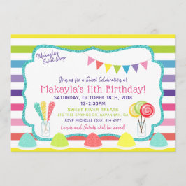 Birthday party over snoep Party Sweet Shop Kaart