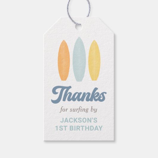 Birthday party over Surf Beach Cadeaulabel (Voorkant)