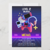 Birthday-party over videogame kaart (Voorkant)