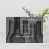 Birthday party over wijn en bier kaart (Staand voorkant)