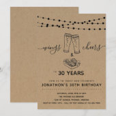 Birthday party over wings- en bierprijzen - elke l kaart (Voorkant / Achterkant)