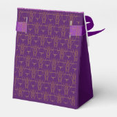 Birthday party paars 1920's art deco glitter bedankdoosjes (Achterkant)