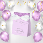 Birthday Party paarse glitter violet bedankt Bedankdoosjes