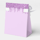 Birthday Party paarse glitter violet bedankt Bedankdoosjes (Achterkant)