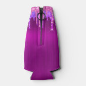 Birthday party paarse roze blush glitter spargel flesjeskoeler (Achterkant)