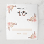 Birthday party pampas grasbloesems plaatskaartje (Buitenkant ongevouwen)