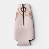 Birthday party pampas graszoge roos florale naam flesjeskoeler (Achterkant)