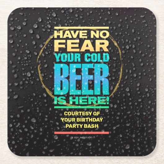 Birthday Party Paper Onderzetter (Voorkant)