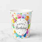 Birthday Party Papieren Bekers (Achterkant)