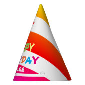 Birthday Party Personalized Name Cool Cute Feesthoedjes (Rechts)