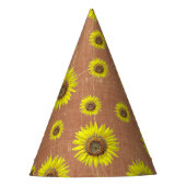 Birthday Party Pet Brown Yellow Sunflower Geacht Feesthoedjes