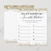 Birthday Party Photo Age Guing Game (Voorkant / Achterkant)