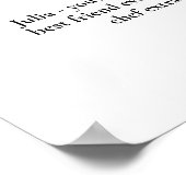 Birthday Party Photo Black Gold White Fun Welcome Poster (Hoek)