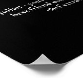 Birthday Party Photo Black White Fun Welcome Poster (Hoek)