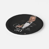 Birthday party photo cheers papieren bordje (Gekanteld)