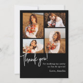 Birthday Party Photo Collage Bedankkaart (Voorkant)