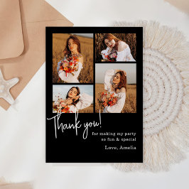 Birthday Party Photo Collage Bedankkaart