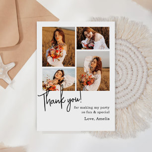 Birthday Party Photo Collage Bedankkaart
