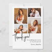 Birthday Party Photo Collage Bedankkaart (Voorkant)