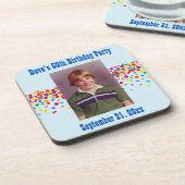 Birthday Party Photo Favor Bier Onderzetter (Linkerzijde)