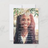 Birthday Party Photo Flowers Brunch Spark Gold Kaart (Voorkant)