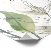 Birthday Party Photo Pretty Botanical Any Age Poster (Hoek)