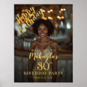 Birthday party photo welcome poster (Voorkant)