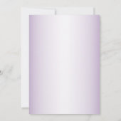 Birthday Party Pink Floral Violet Paars Lijst Kaart (Achterkant)