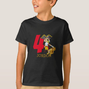 Birthday Party Pirate 4th Name T-shirt
