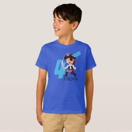 Birthday Party Pirate 4th Name T-Shirt
