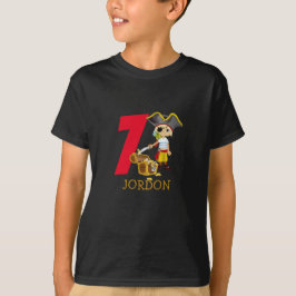 Birthday Party Pirate 7th Name T-Shirt