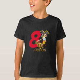 Birthday Party Pirate 8th Name T-Shirt