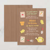 Birthday Party (planten en tuinkinderen) Kaart (Voorkant / Achterkant)