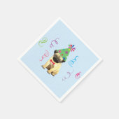 Birthday Party Pug Napkins Servet (Hoek)