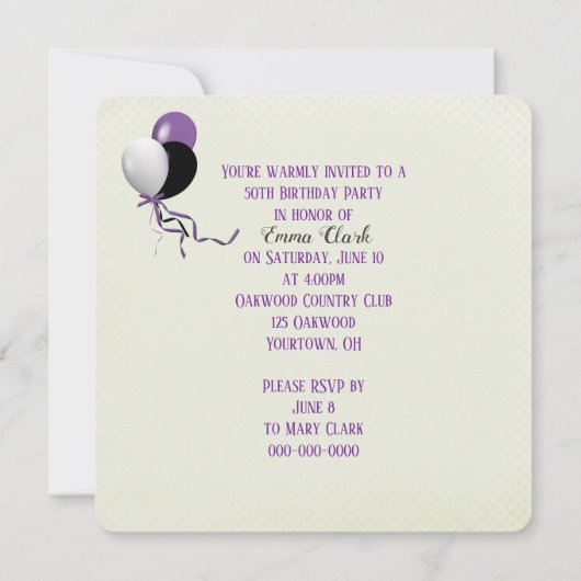 Birthday Party-Queen Anne's Lace op het klembord Kaart (Achterkant)