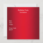 Birthday Party Red Black Diamond Jewels Kaart (Achterkant)