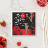 Birthday Party Red Black Shoe High Heels Ethnic Servet (Insitu)