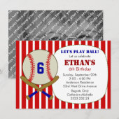 Birthday Party - Red, Blue en White Kaart (Voorkant / Achterkant)