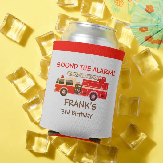 Birthday Party Red Fire Truck Blikjeskoeler (Insitu Zomer)