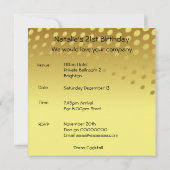 Birthday Party Red Heart Gold en Black Kaart (Achterkant)