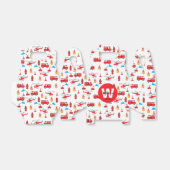 Birthday party: Red Transport Fire Truck Engine Bedankdoosjes (Uitgevouwen)