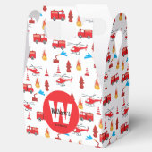 Birthday party: Red Transport Fire Truck Engine Bedankdoosjes (Geopend)