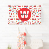 Birthday party: Red Transport Fire Truck Engine Spandoek (Insitu)